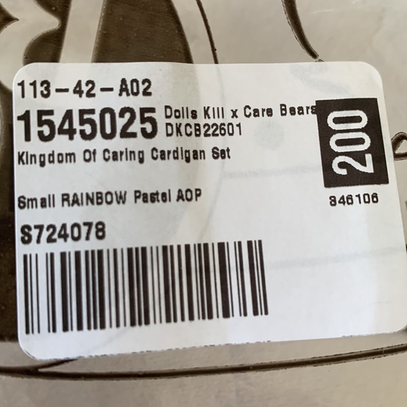 New Care Bears x Dolls Kill Crop Sweater Set - Picture 9 of 10